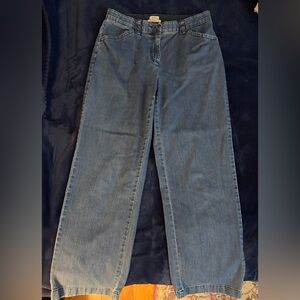 L.L. Bean Women's Wide Leg Jeans in Denim Blue